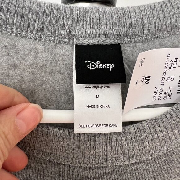 NWT Disney Vintage Style Mini Mouse Gray Crewneck Sweatshirt Sz M - Picture 6 of 9